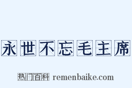 永世不忘毛主席是什么意思的图片